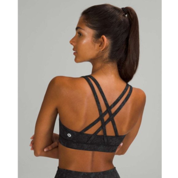 lululemon athletica Charcoal Patterned Sports Bra - Picture 2 of 9